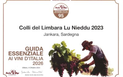 Jankara Lu Nieddu 2023 riceve un 95/100 da Doctor Wine, Daniele Cernilli nella Guida ai vini d’Italia 2026
